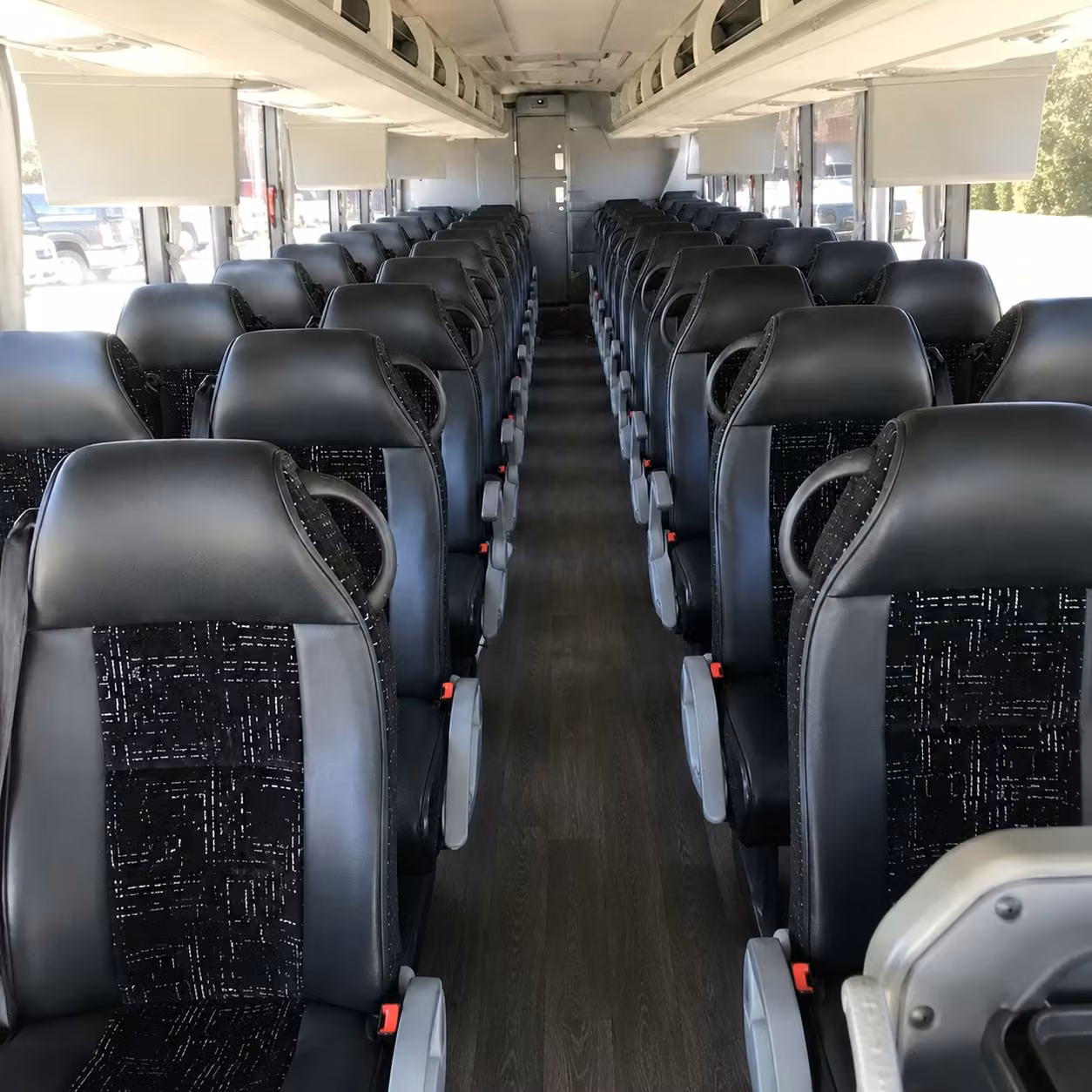56 passenger charter bus interior